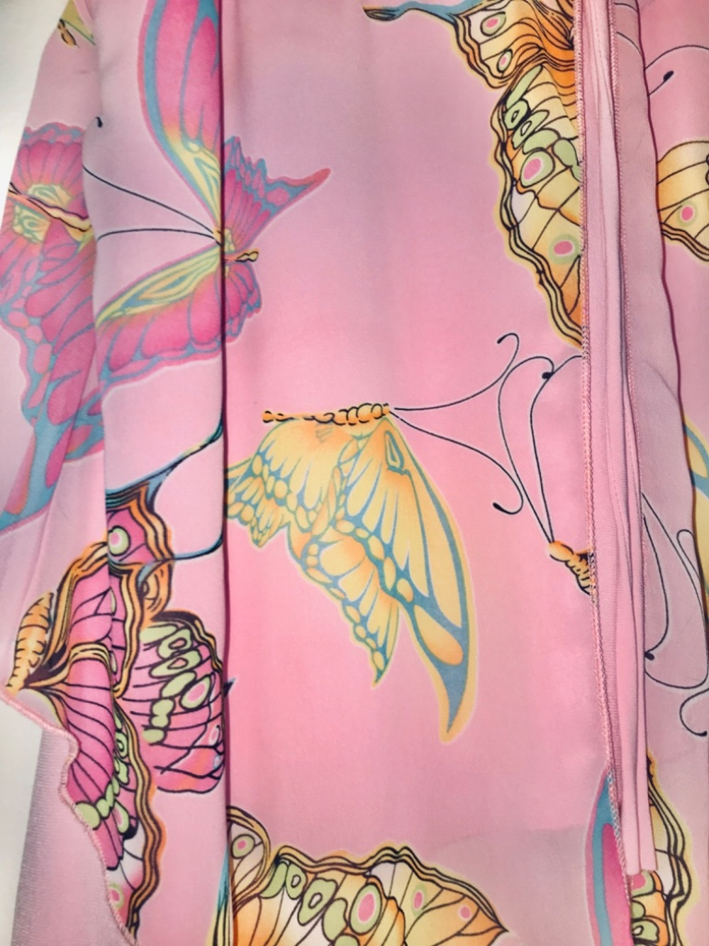 NWT MKM DESIGNS Pink Butterfly V-Neck Spaghetti Strap Tank Top 90s Large Y2K - Picture 3 of 11